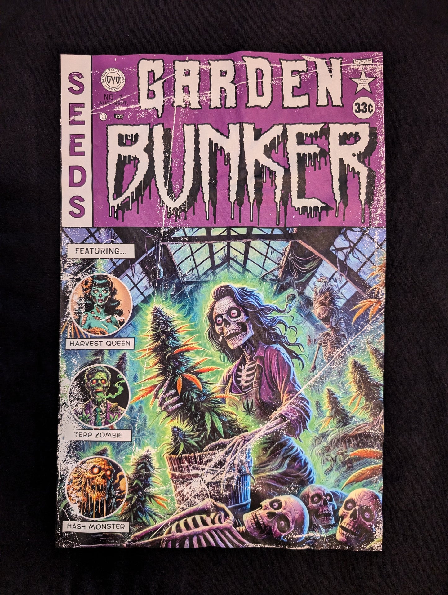 Tales from the Garden No. 1 Greenhouse Horror Comic Shirt Artwork