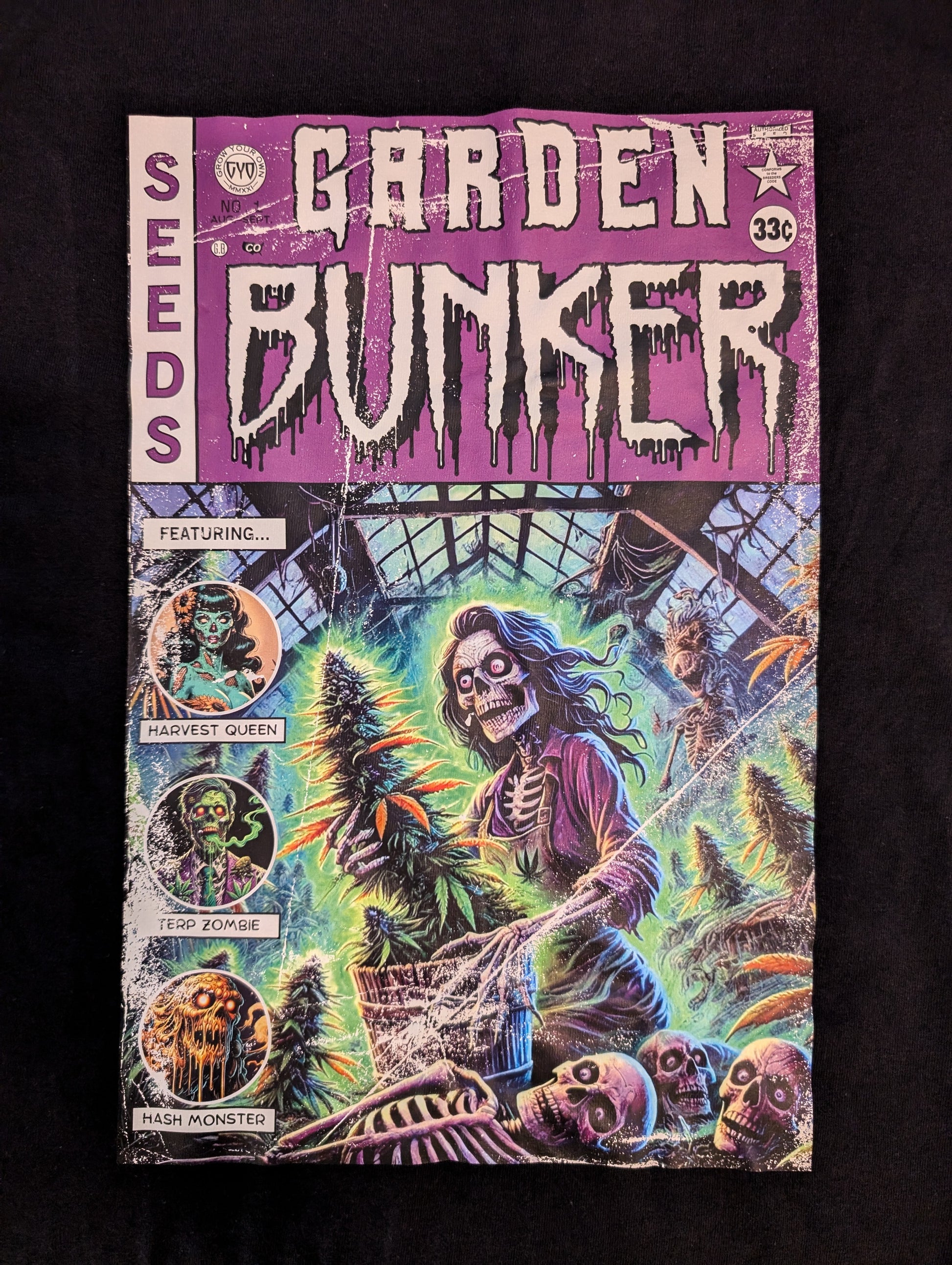 Tales from the Garden No. 1 Greenhouse Horror Comic Shirt Artwork