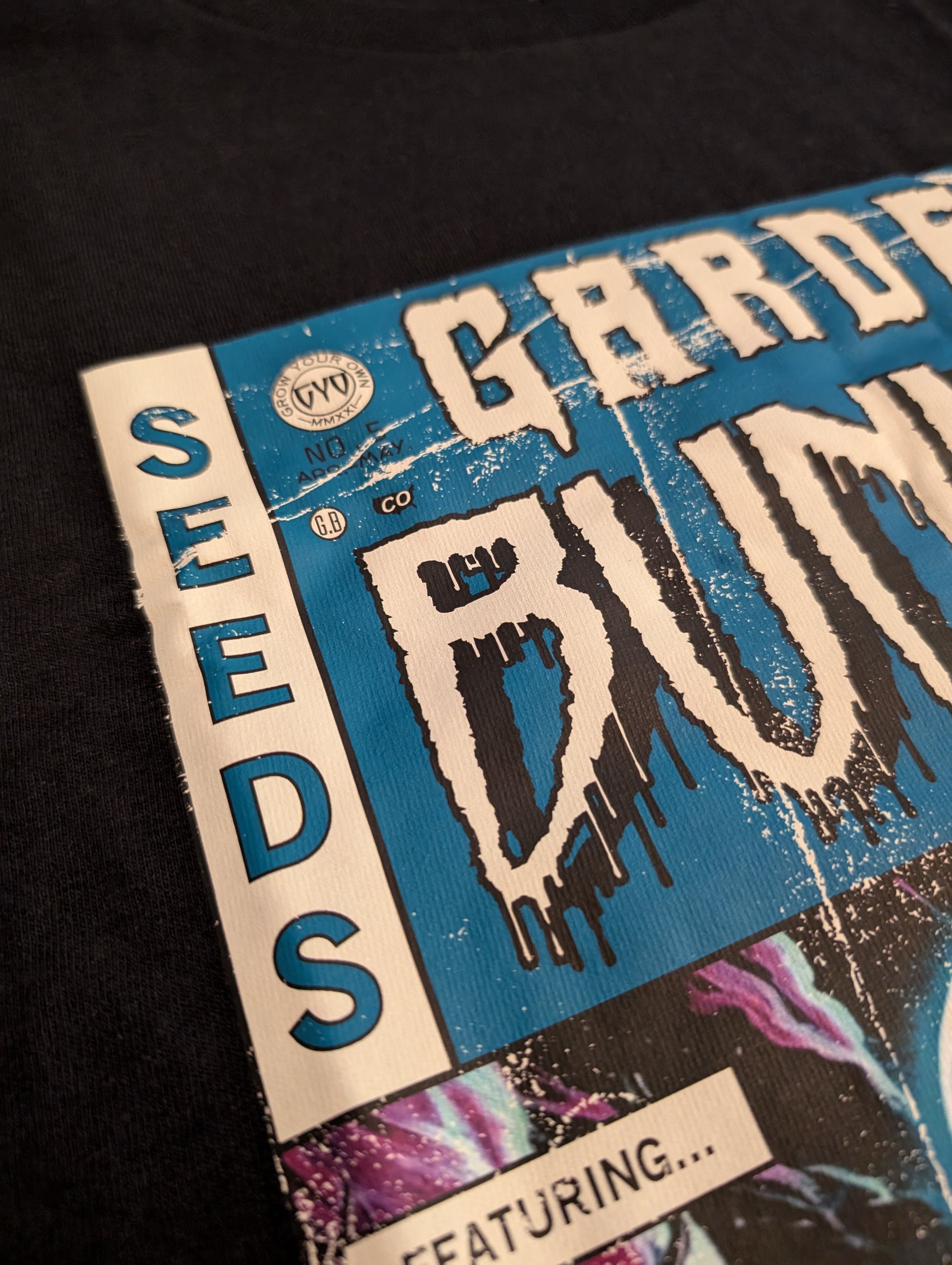 Tales from the Garden No. 5 Haunted Farm Horror Comic Shirt Artwork Seeds Detail