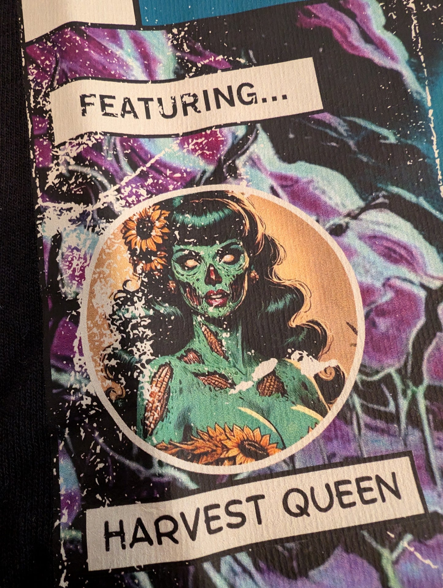 Tales from the Garden No. 5 Haunted Farm Horror Comic Shirt Artwork Featuring Harvest Queen Detail