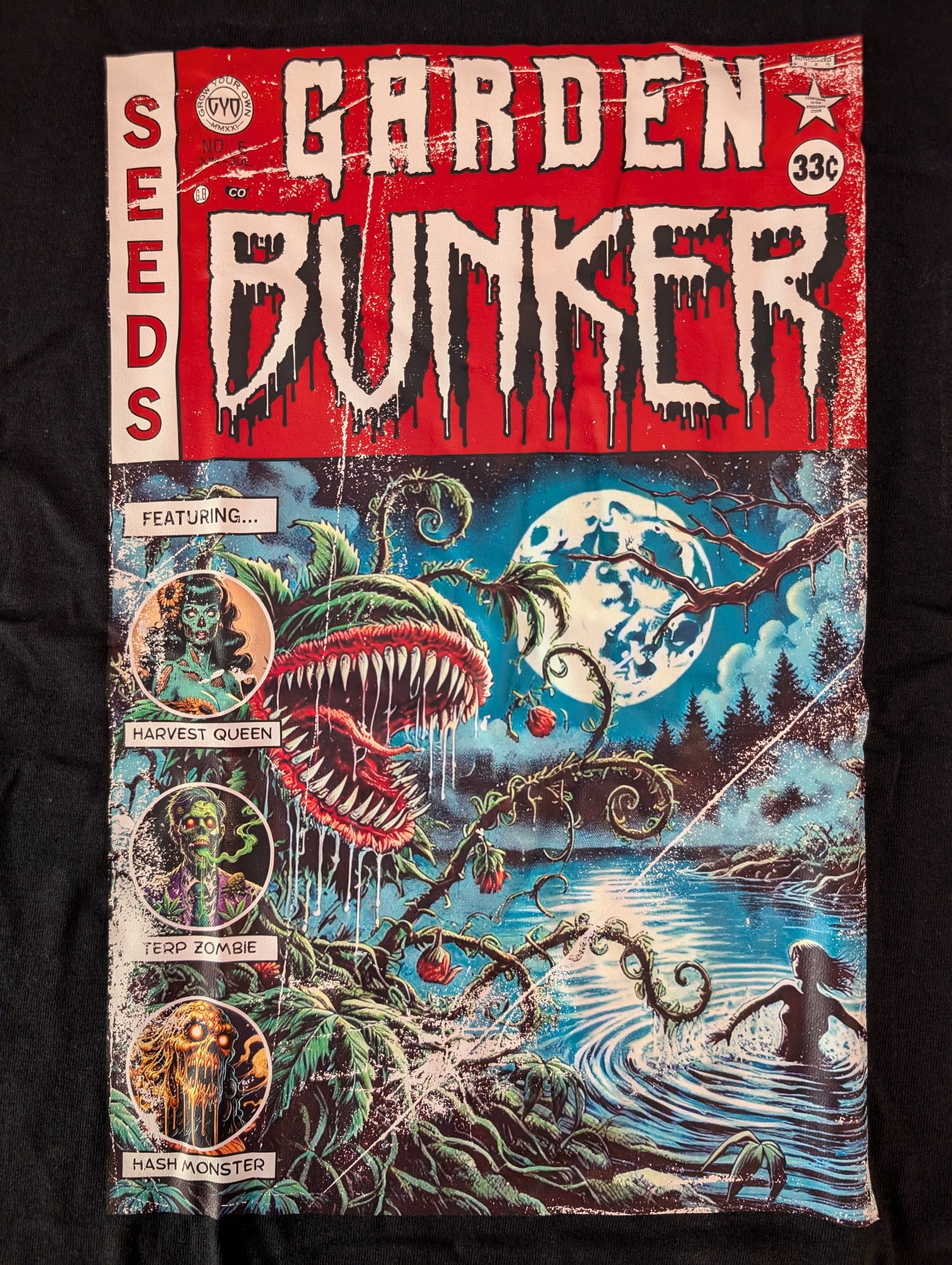 Tales from the Garden No. 6 Audrey III Horror Comic Shirt Artwork