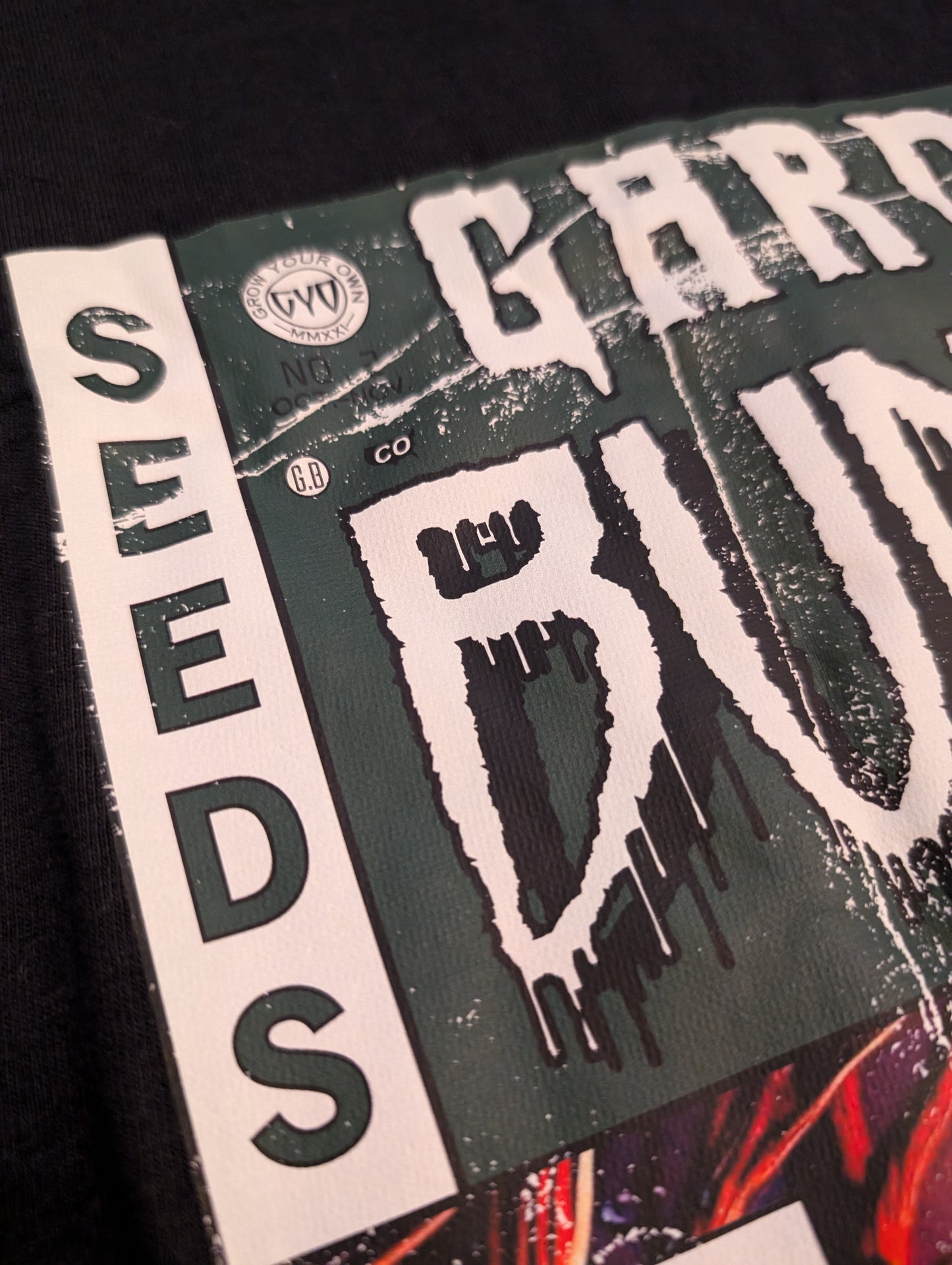 Tales from the Garden No. Pumpkin Monster Horror Comic Shirt Artwork Seeds Detail