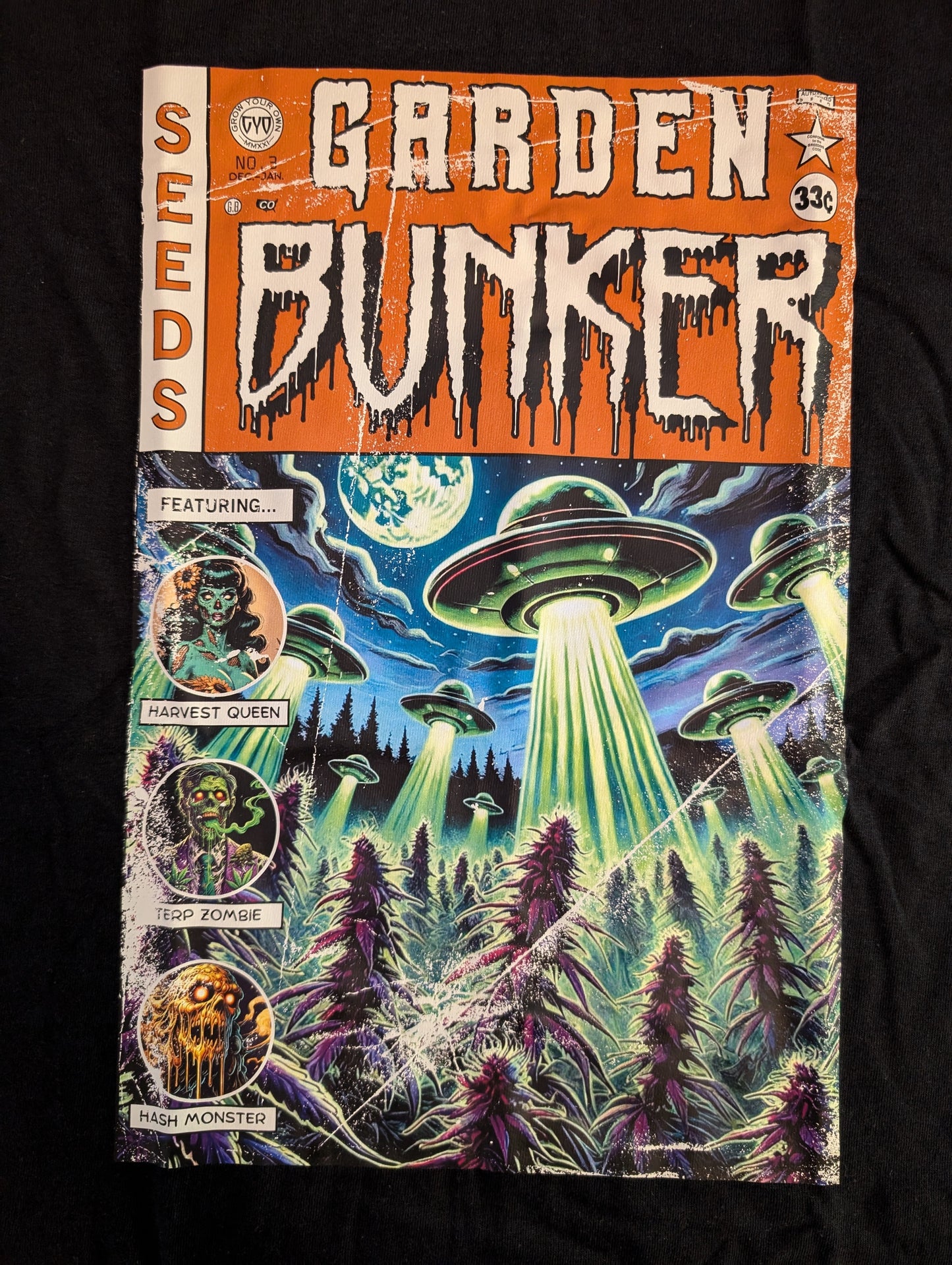 Tales from the Garden No. 3 UAP / UFO Horror Comic Shirt Artwork