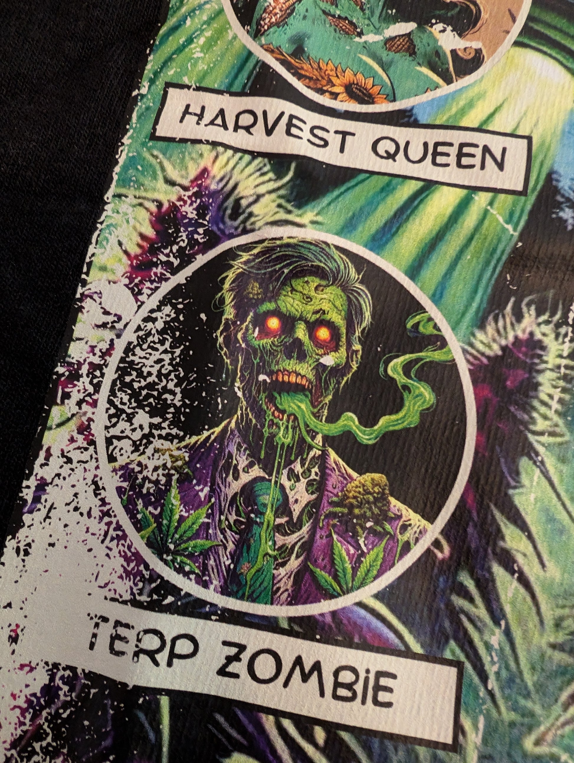 Tales from the Garden No. 3 UAP / UFO Horror Comic Shirt Artwork Featuring Terp Zombie Detail