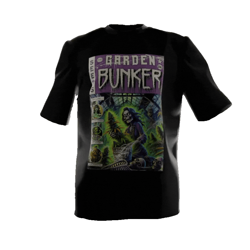 Tales from the Garden No. 1 "Greenhouse" Garden Bunker Seeds 50s Horror Comic Tshirt