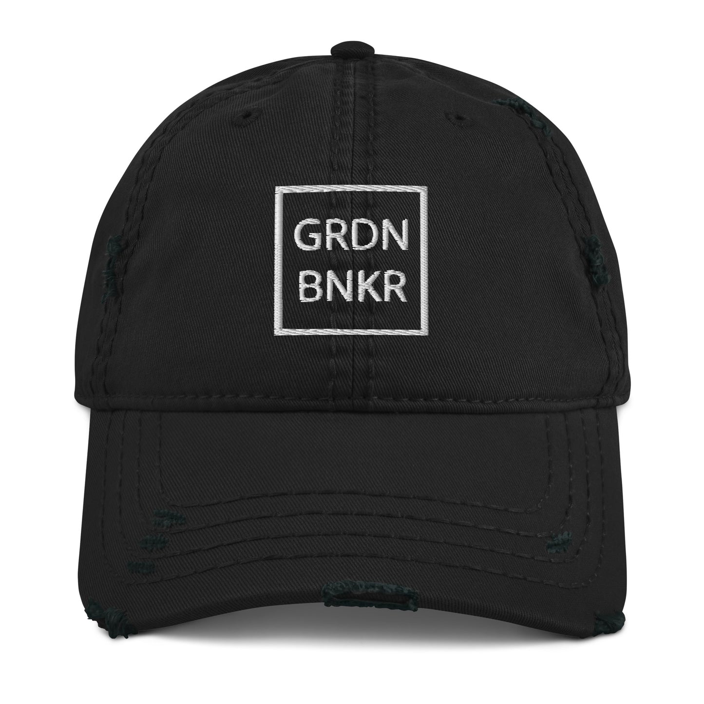 Distressed Dad Hat Garden Bunker MMXXI (White)