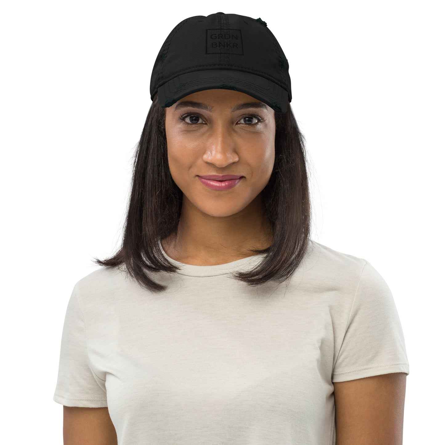 Distressed Dad Hat Garden Bunker MMXXI (Black)