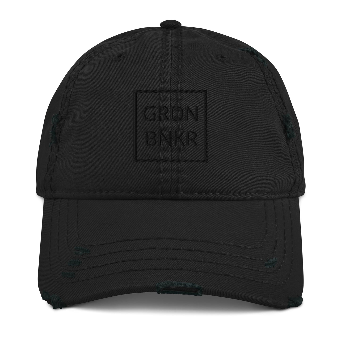 Distressed Dad Hat Garden Bunker MMXXI (Black)