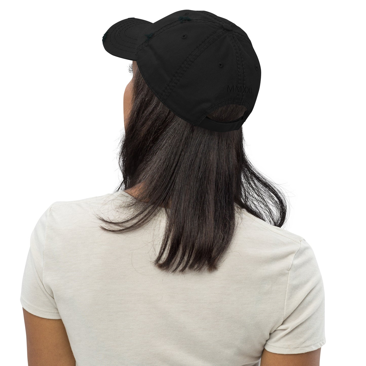 Distressed Dad Hat Garden Bunker MMXXI (Black)