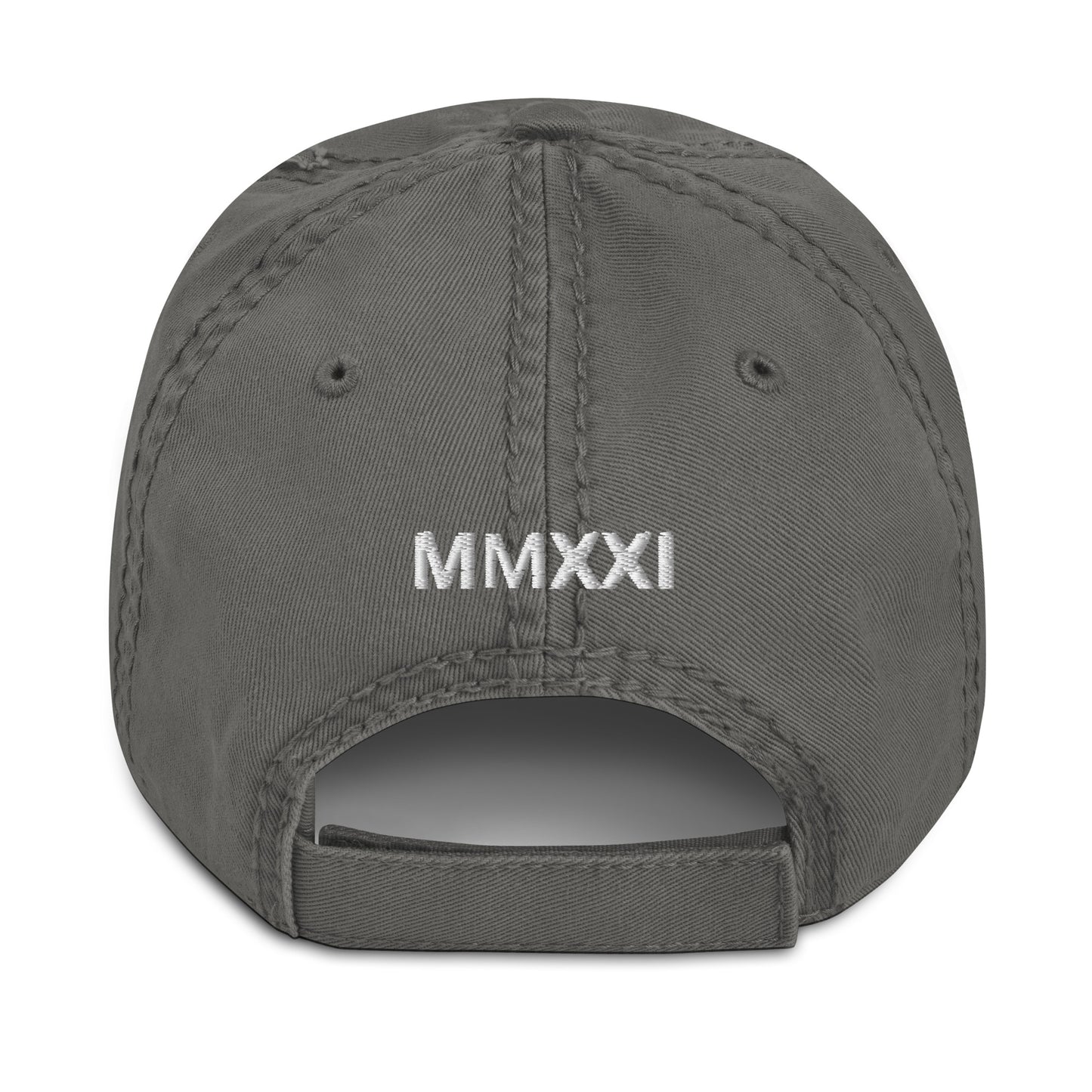 Distressed Dad Hat Garden Bunker MMXXI (White)