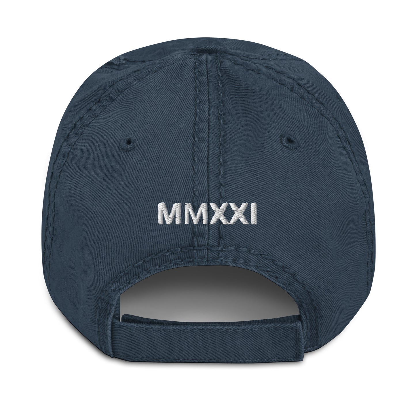 Distressed Dad Hat Garden Bunker MMXXI (White)