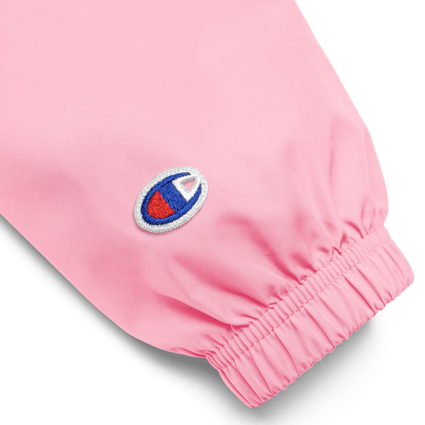 Embroidered Champion Packable Jacket with Badge Logo GRDN BNKR (Black)