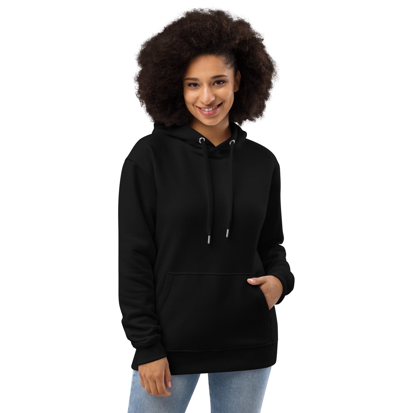 Premium Eco Hoodie with Back Logo GRDN BNKR (Black on Black)