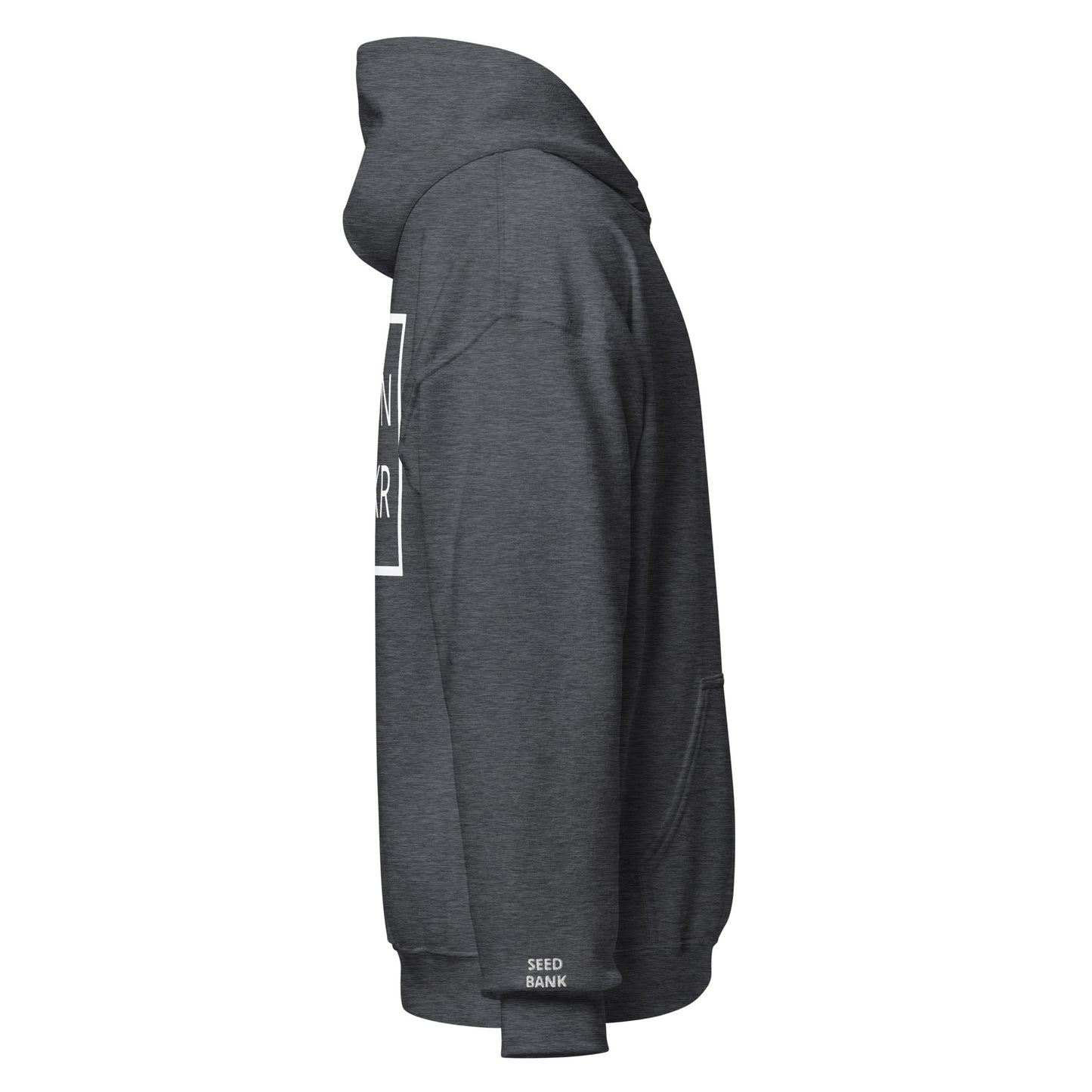 Unisex Hoodie with Back Logo GRDN BNKR (White)