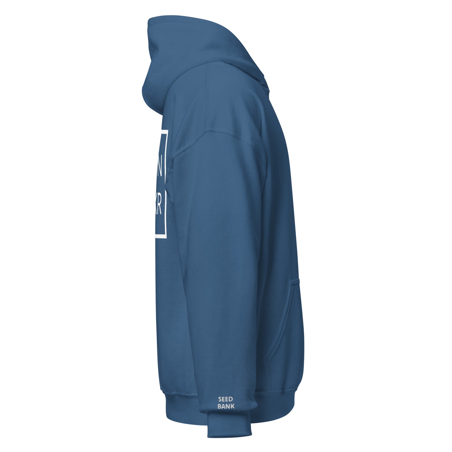 Unisex Hoodie with Back Logo GRDN BNKR (White)