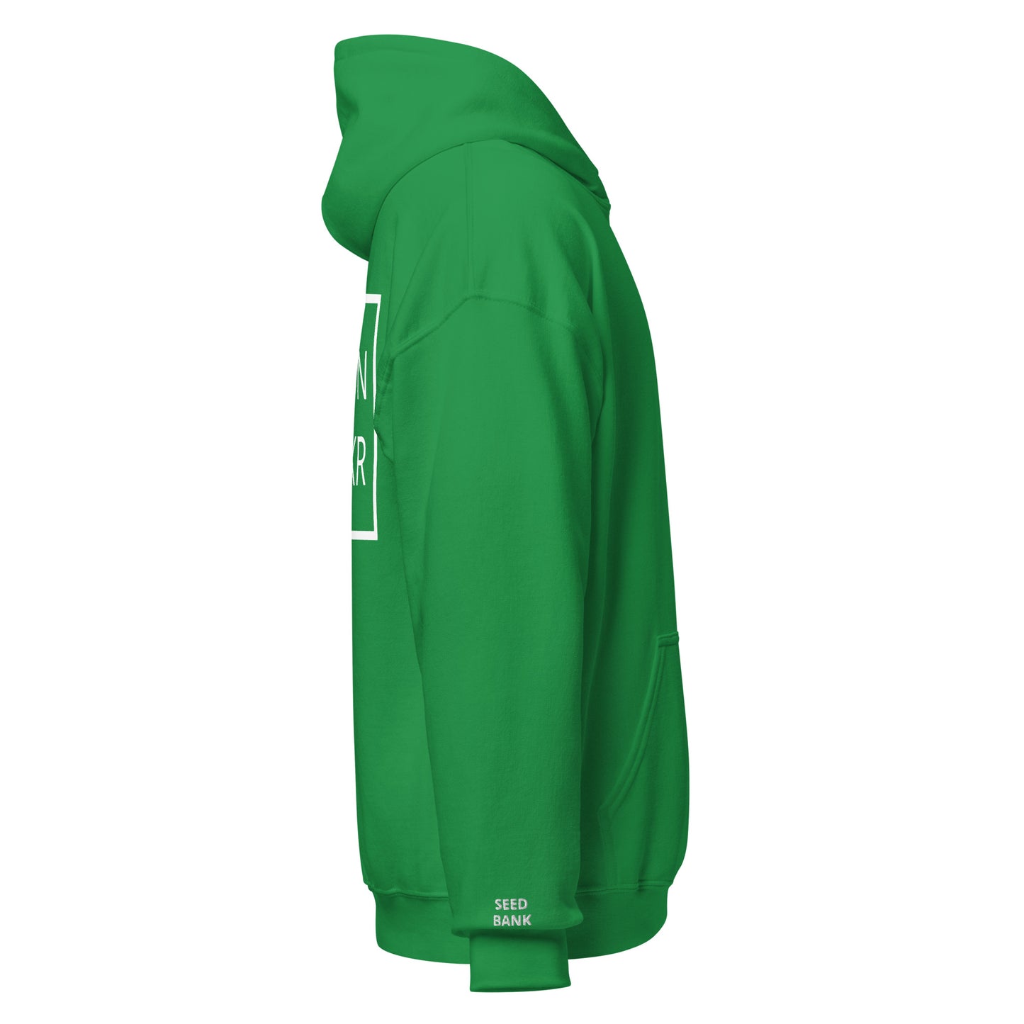 Unisex Hoodie with Back Logo GRDN BNKR (White)