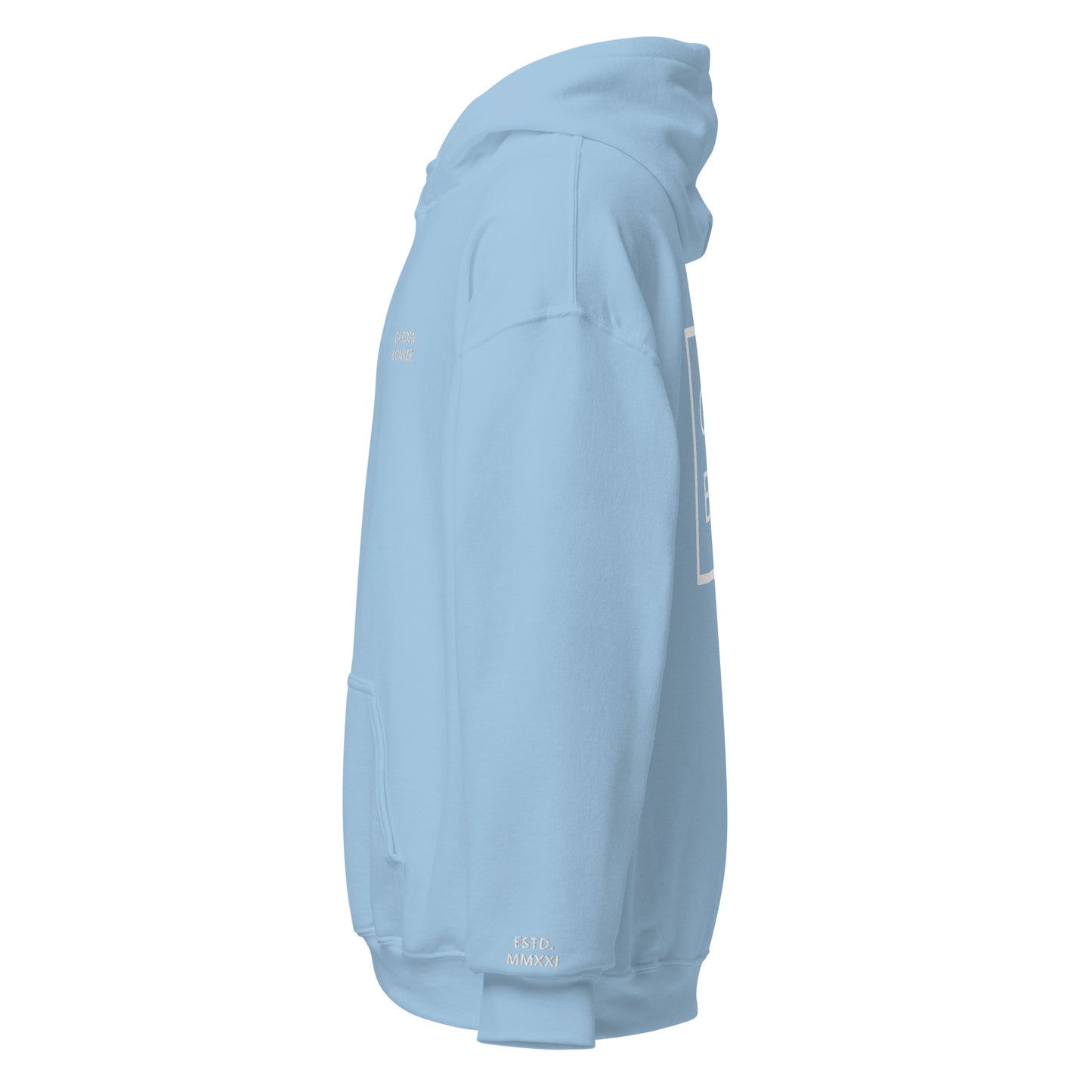 Unisex Hoodie with Back Logo GRDN BNKR (White)