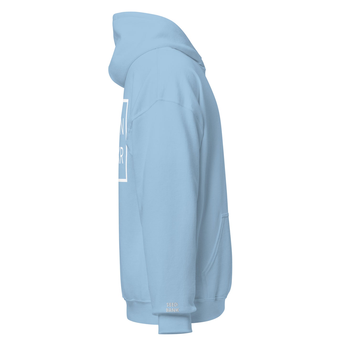 Unisex Hoodie with Back Logo GRDN BNKR (White)