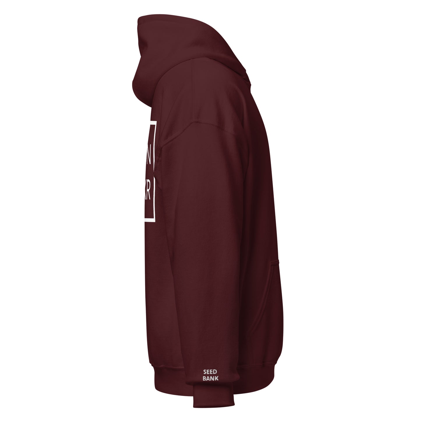 Unisex Hoodie with Back Logo GRDN BNKR (White)