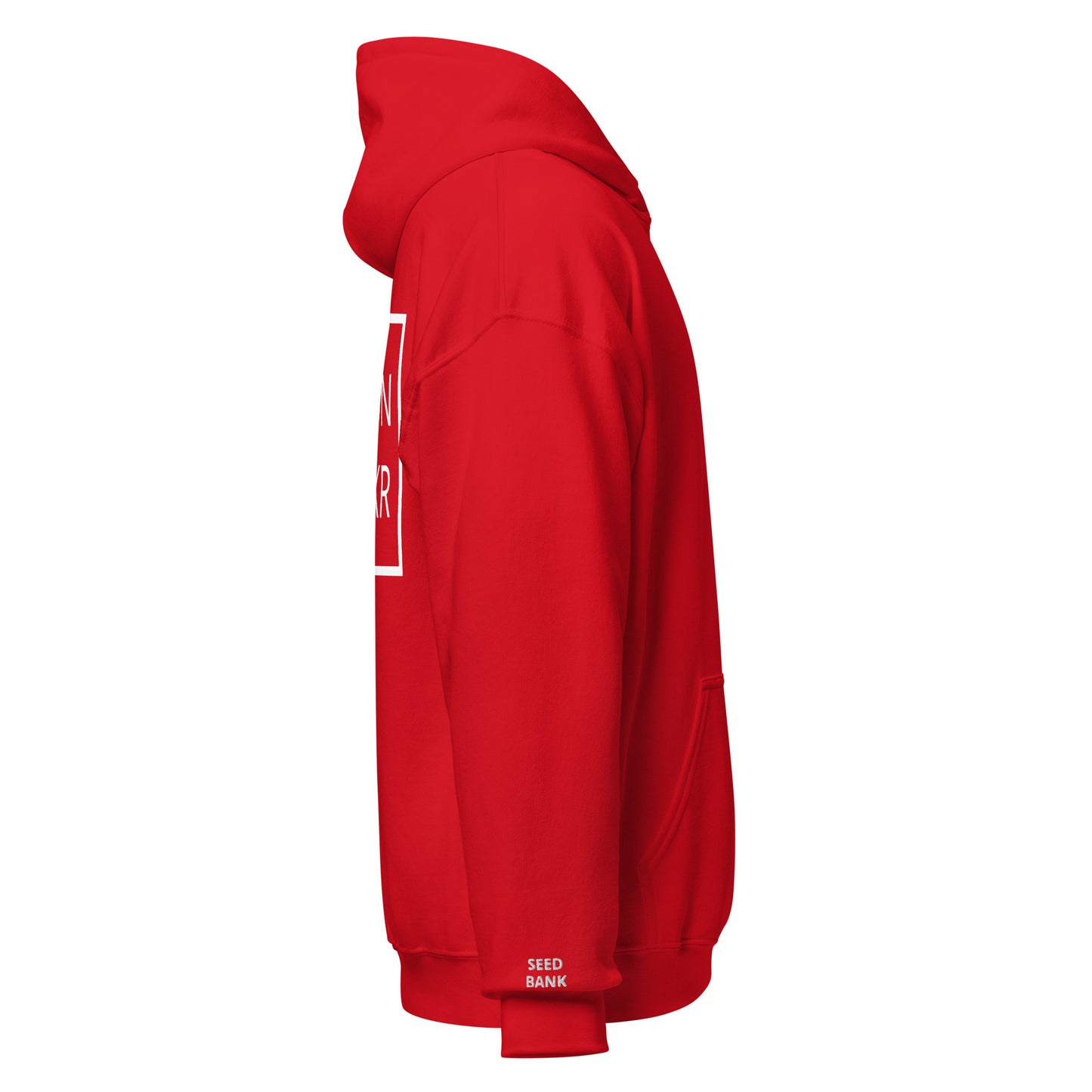 Unisex Hoodie with Back Logo GRDN BNKR (White)
