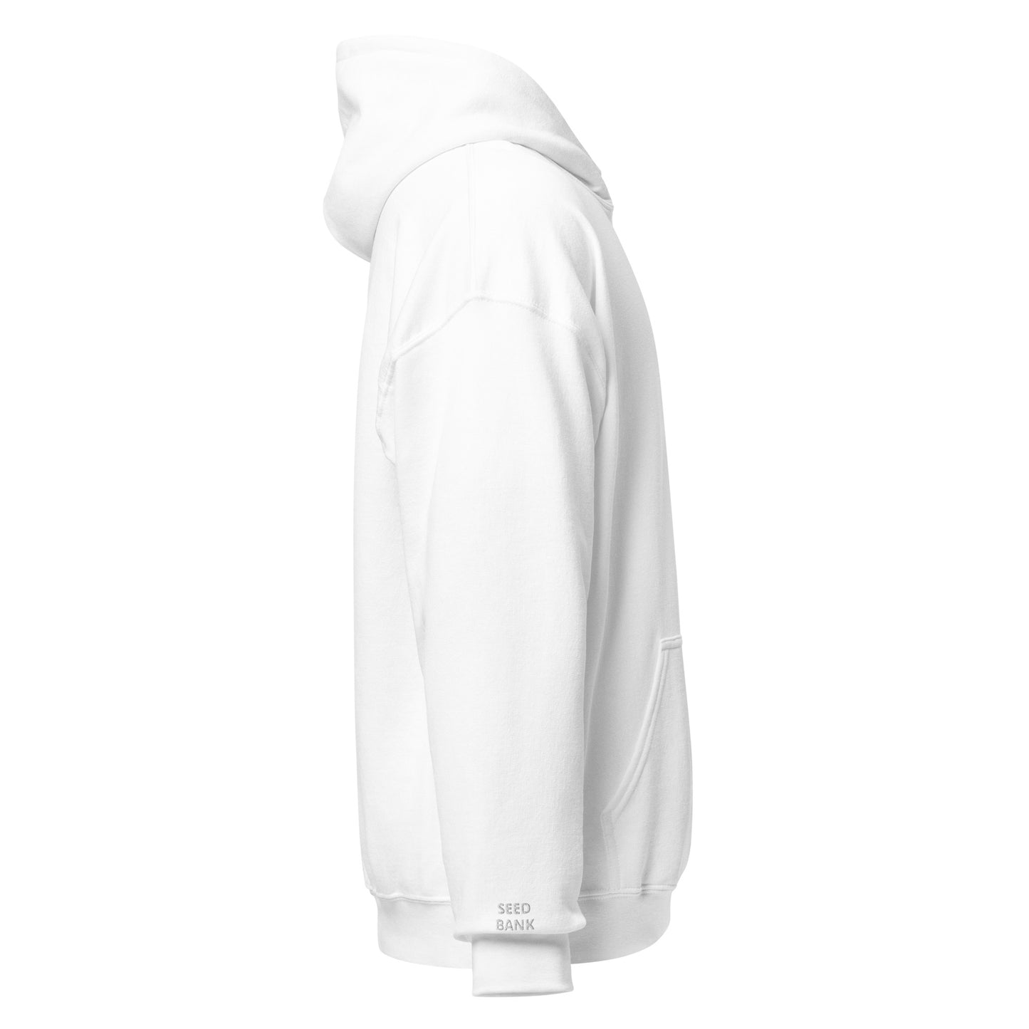 Unisex Hoodie with Back Logo GRDN BNKR (White)