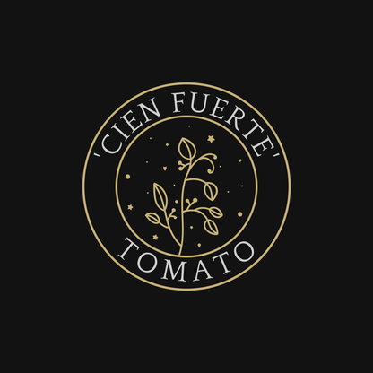 'Cien Fuerte' Tomato Seeds Minimalistic Growing Plant Emblem from Garden Bunker Seed Bank