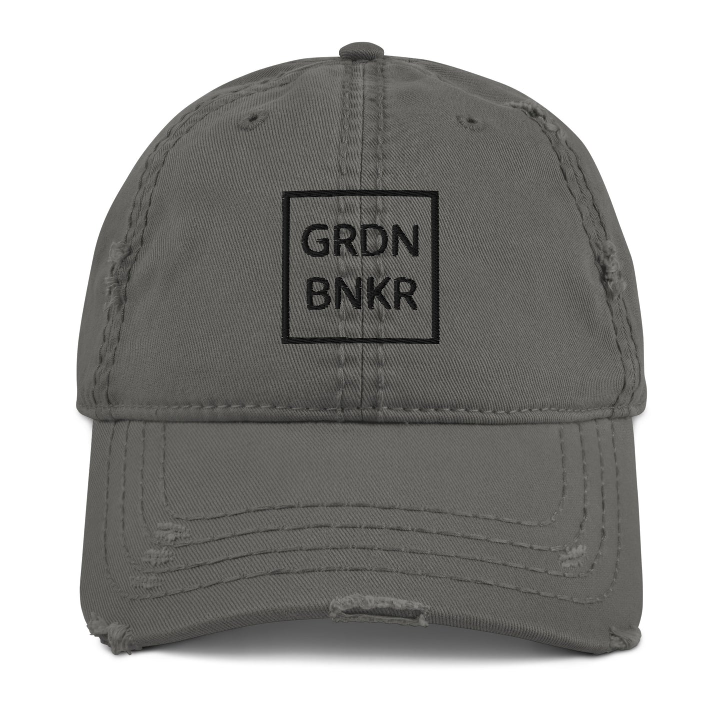 Distressed Dad Hat Garden Bunker MMXXI (Black)