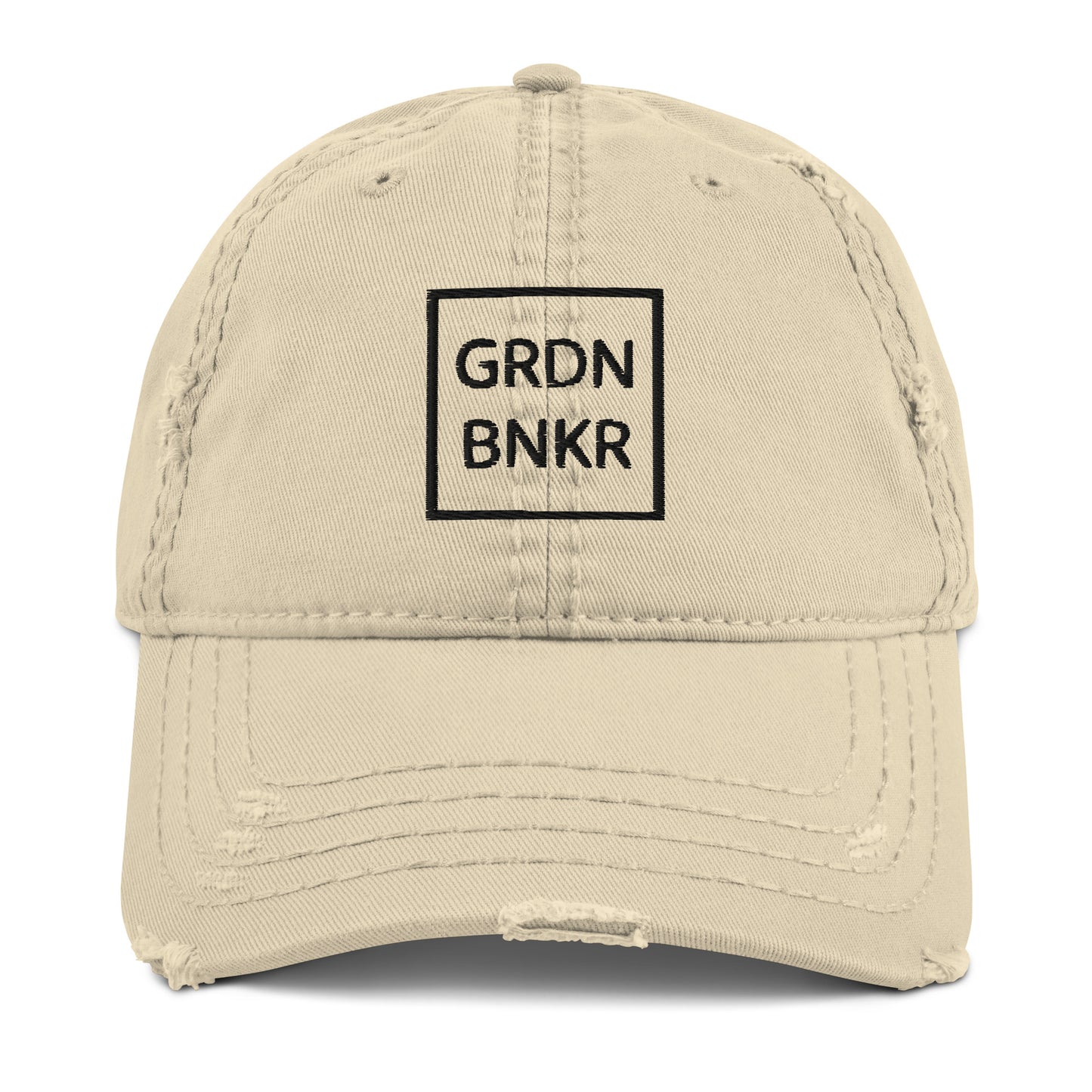 Distressed Dad Hat Garden Bunker MMXXI (Black)