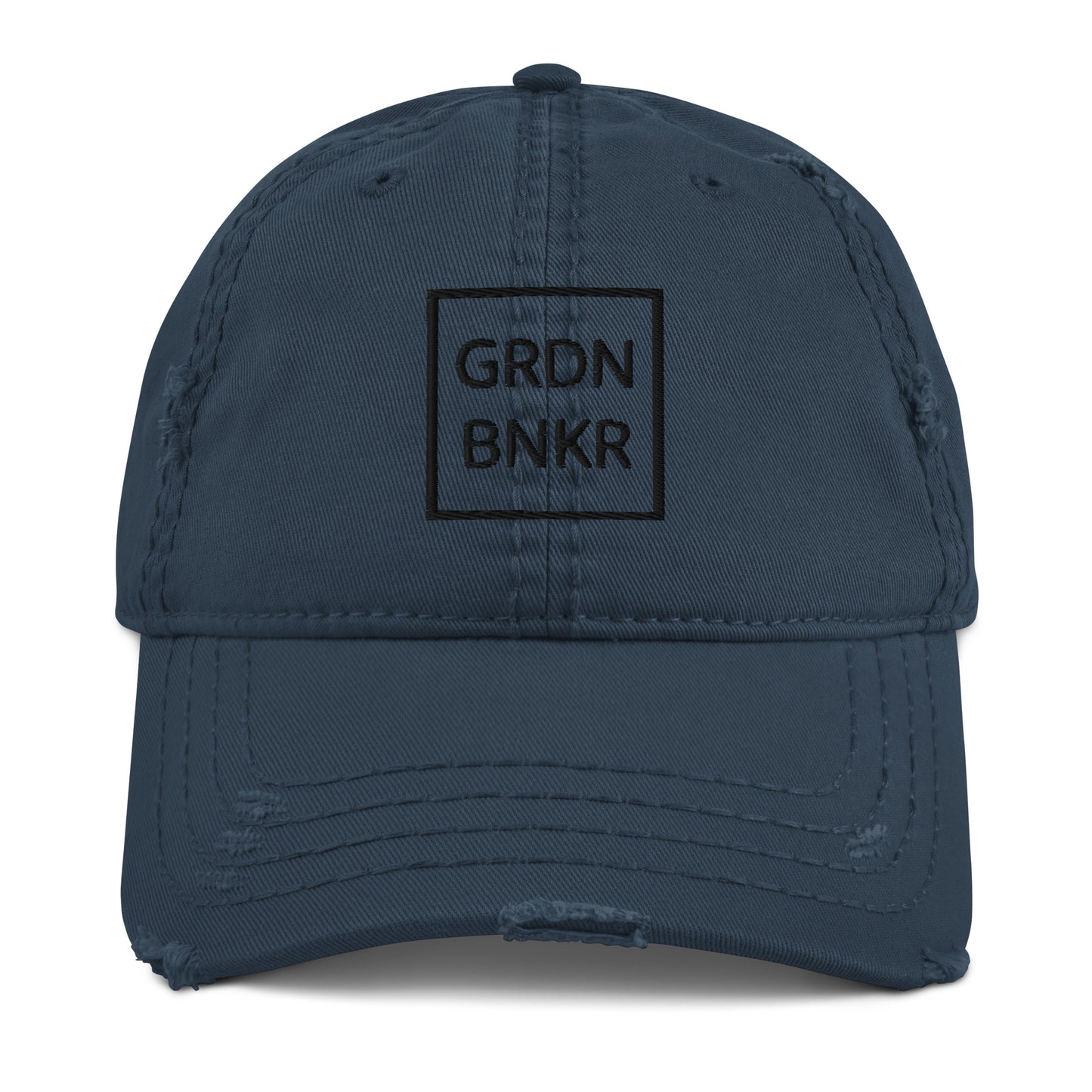 Distressed Dad Hat Garden Bunker MMXXI (Black)