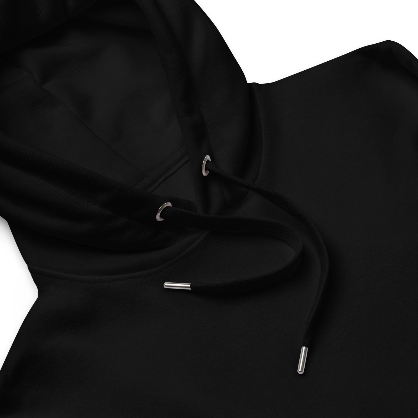 Premium Eco Hoodie with Back Logo GRDN BNKR (White on Black)